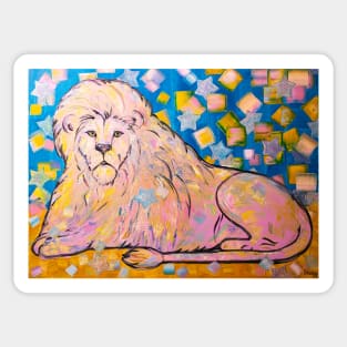 Pink lion. Narnia Sticker